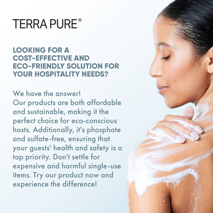 Terra Pure Clear Color and Fragrance Free Gallon Size Hand & Body Wash (4 Case)