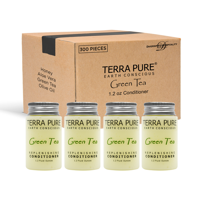 Terra Pure Green Tea Conditioner, 1.2 Oz. In Jam Jar With Organic Honey And Aloe Vera (Case of 300)