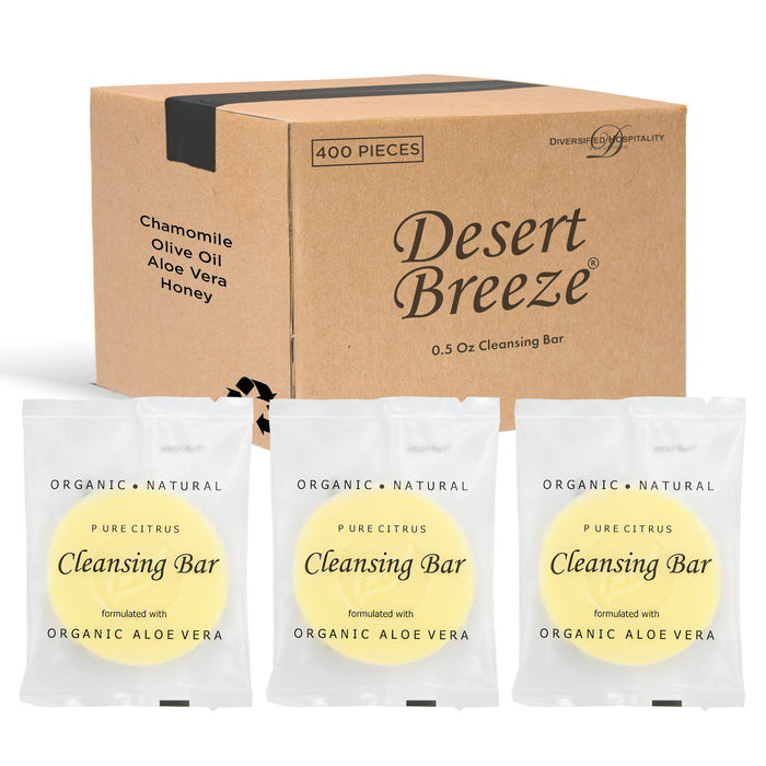 Desert Breeze Cleansing Bar Soap, Travel Size Hotel Amenities, 0.5 oz (Case of 400)