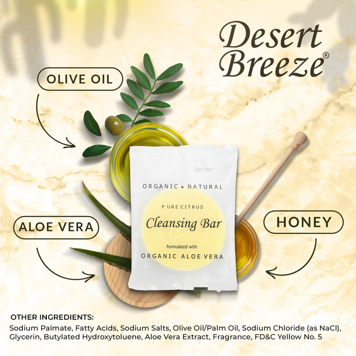 Desert Breeze Cleansing Bar Soap, Travel Size Hotel Amenities, 0.5 oz (Case of 400)