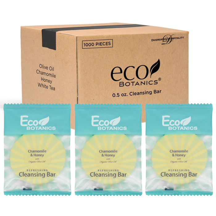 Eco Botanics Travel-Size Hotel Cleansing Bar Soap.5 oz (Case of 1000)