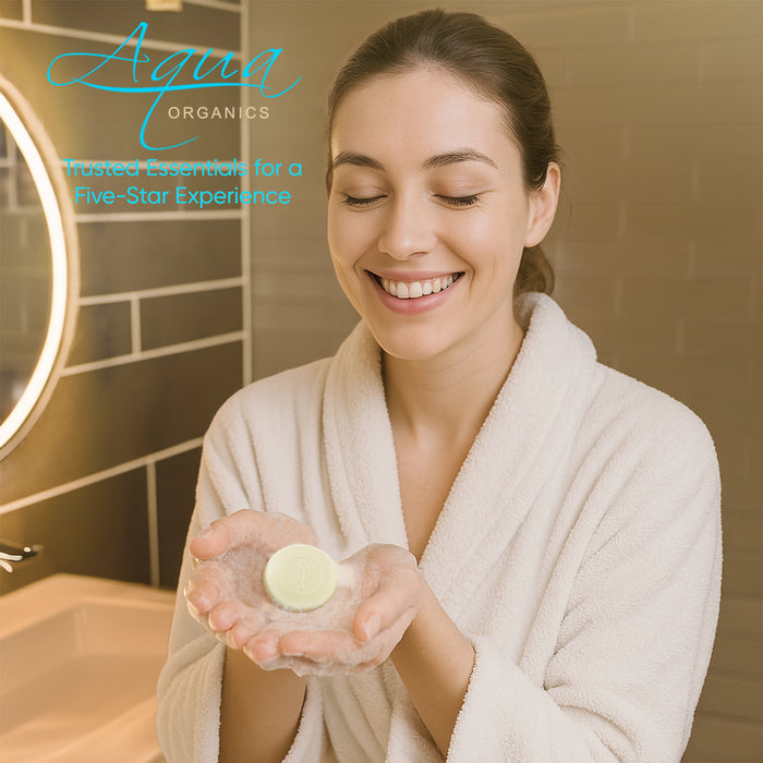 Aqua Organics Bar Soap, Travel Size Beach Hotel Amenities, 0.5 oz (Case of 1000)