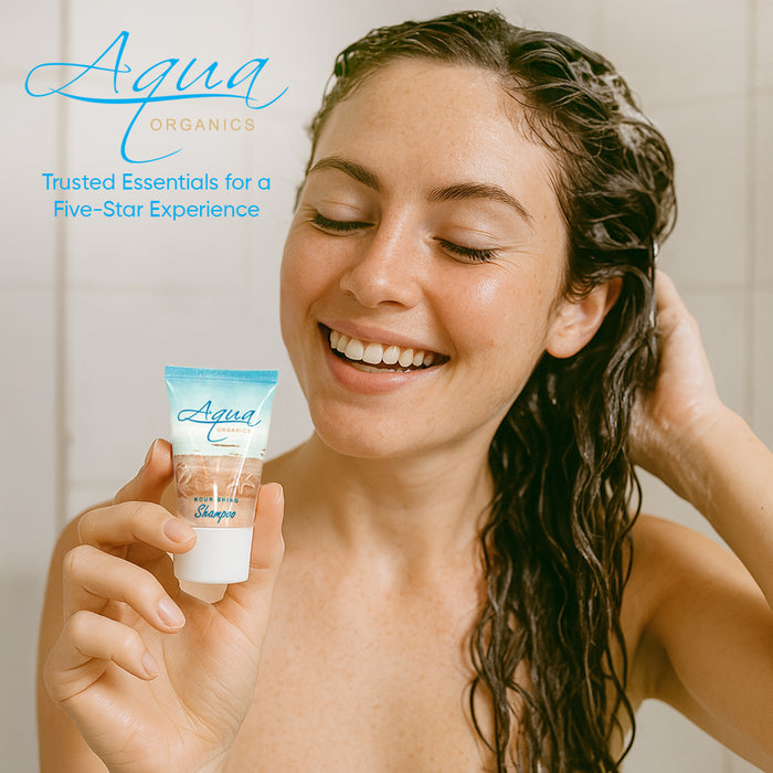 Aqua Organics Shampoo, Travel Size Hotel Amenities, 1 oz (Case of 300)