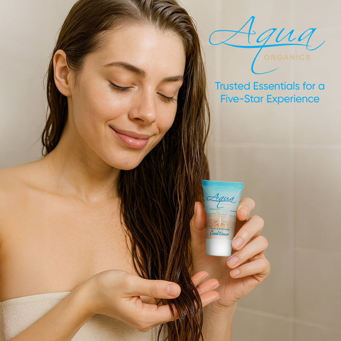 Aqua Organics Conditioner, Travel Size Hotel Amenities, 1 oz (Case of 300)