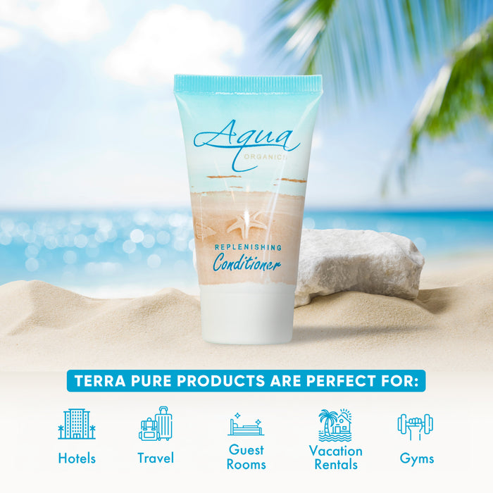 Aqua Organics Conditioner, Travel Size Hotel Amenities, 1 oz (Case of 20)