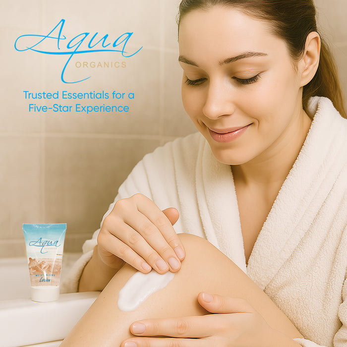 Aqua Organics Lotion, Travel Size Hotel Amenities, 1 oz (Case of 300)