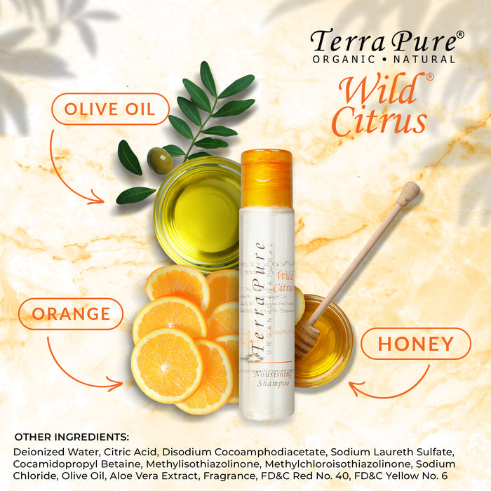 Terra Pure Wild Citrus Shampoo, Travel Size Hotel, 1 oz (Case of 250)