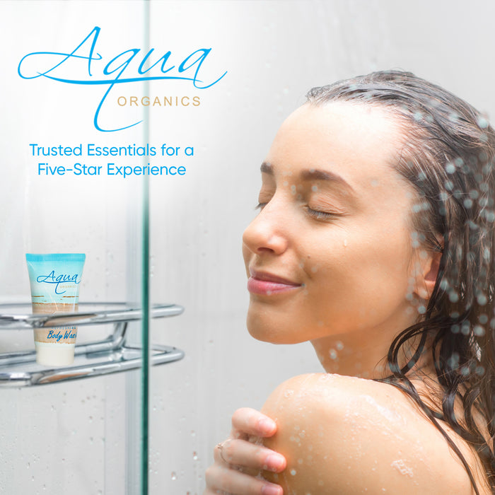 Aqua Organics Body Wash, Travel Size Beach Hotel Amenities, 1 oz (Case of 300)