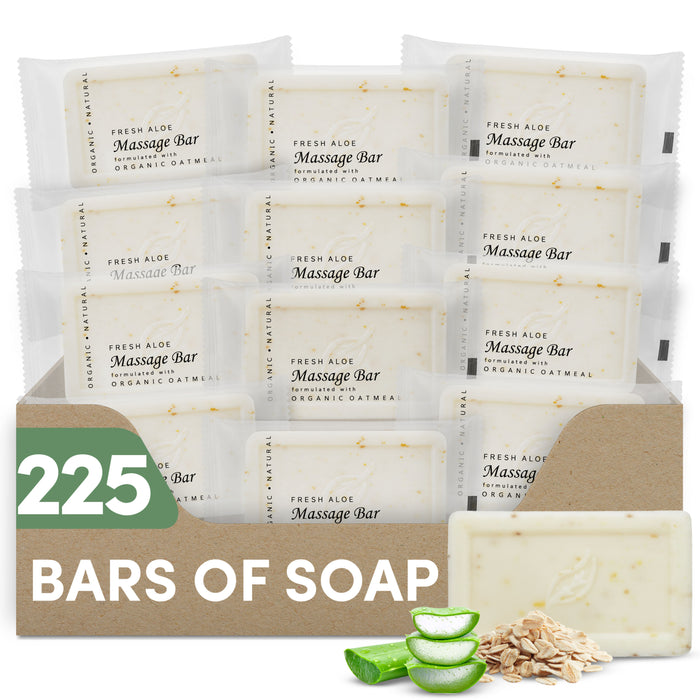 Travel Size Hotel Bar Soap 225 Count 1.75 oz Bars Guest Amenities for Hotels Vacation Rentals and Short Term Rentals Paraben Free Infused with Organic Oatmeal and Aloe by Diversified Hospitality
