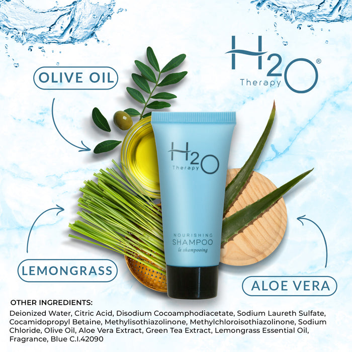 H2O Therapy Shampoo, Travel Size Hotel Hospitality, 1 oz (Case of 300)