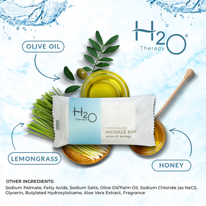 H2O Therapy Bar Soap, Travel Size Hotel Amenities, 1 oz (Case of 400)