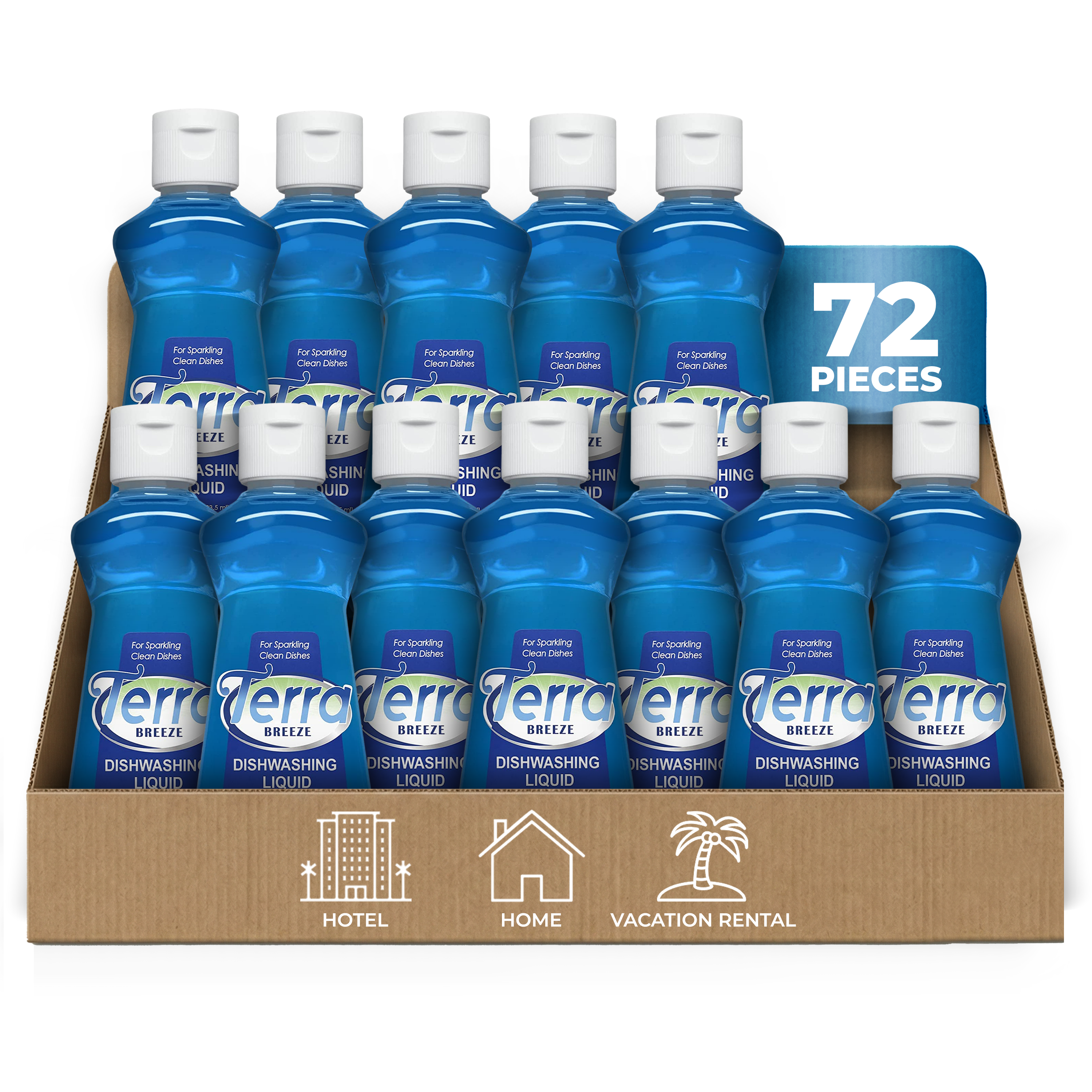 Terra Breeze Hotel Liquid Dish Soap Detergent | Mini Size 3.5 oz
