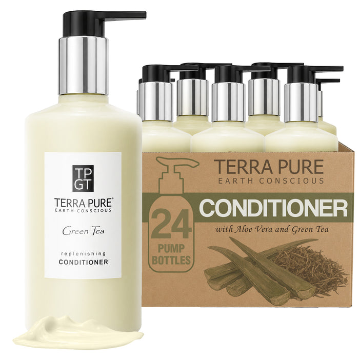 Terra Pure Green Tea Conditioner, 10.14 oz. With Organic Honey And Aloe Vera (Case of 24)