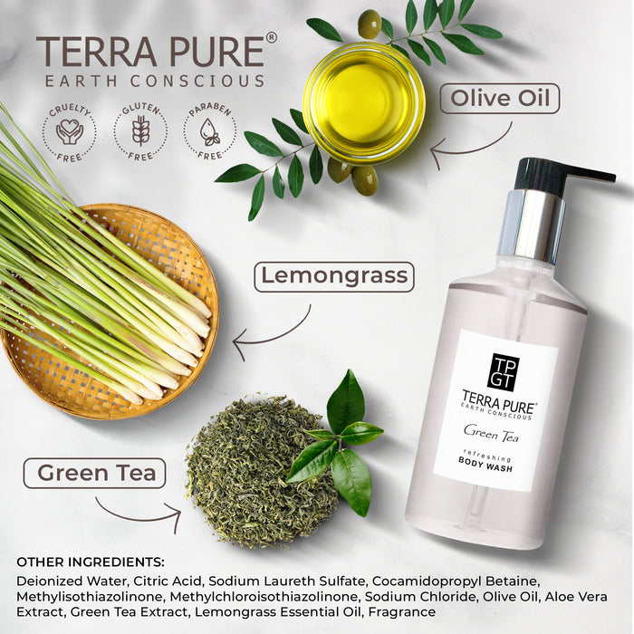 Terra Pure Hand and Body Wash, Retail Amenities, 10.14 oz (Single)