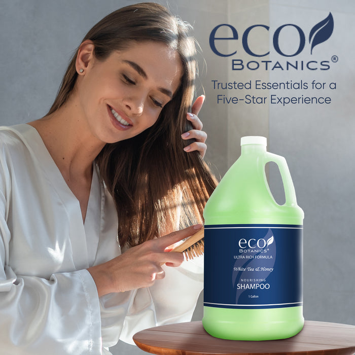 Eco Botanics Hotel Shampoo | 1 Gallon | Designed to Refill Soap Dispensers | by Terra Pure (Set of 4)