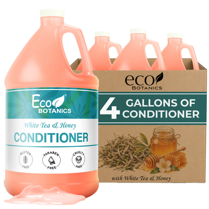 Eco Botanics Hotel Conditioner | 1 Gallon | Designed to Refill Soap Dispensers | by Terra Pure (Set of 4)