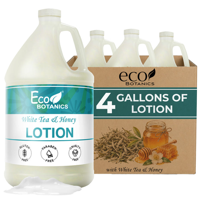 Eco Botanics Hotel Lotion | 1 Gallon | Designed to Refill Soap Dispensers | by Terra Pure (Set of 4)