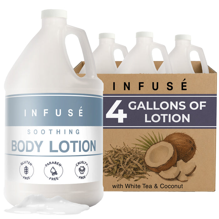 Infuse Hotel Lotion | 1 Gallon | Designed to Refill Soap Dispensers (Set of 4)