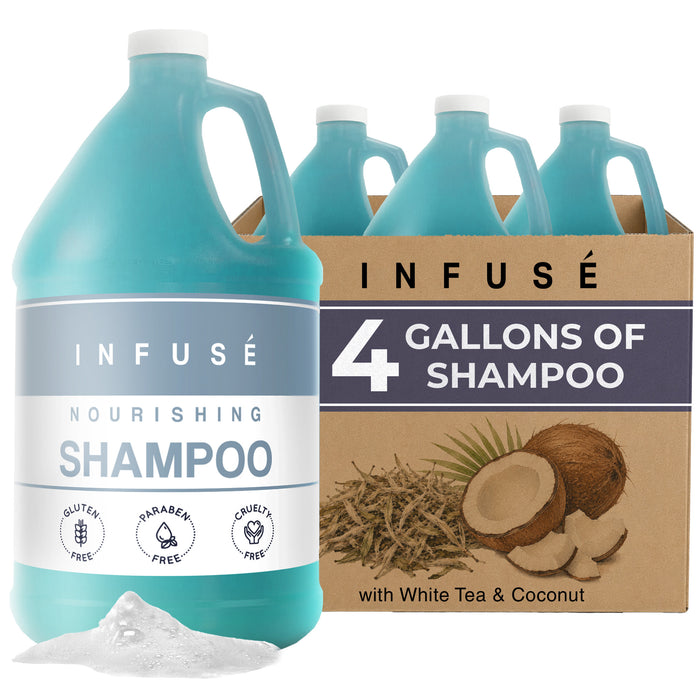 Infuse Hotel Shampoo | 1 Gallon | Designed to Refill Soap Dispensers (Set of 4)