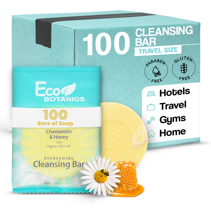 Eco Botanics Travel-Size Hotel Cleansing Bar Soap.5 oz (Case of 100)