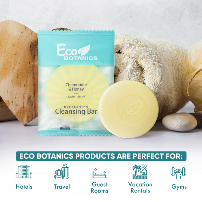 Eco Botanics Travel-Size Hotel Cleansing Bar Soap.5 oz (Case of 100)