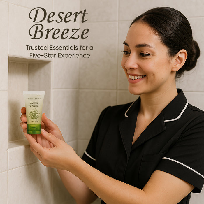 Desert Breeze Shampoo, Travel Size Hotel Toiletries, 1 oz. Flip Cap (Case of 20)