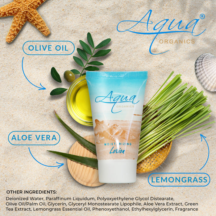 Aqua Organics Lotion, Travel Size Hotel Amenities, 1 oz (Case of 20)