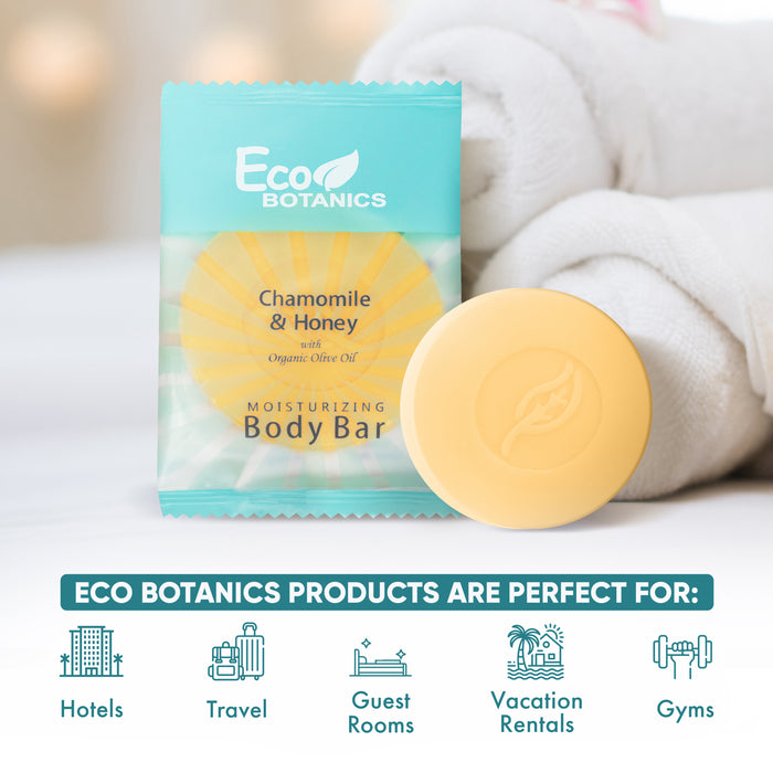 Eco Botanics Travel-Size Hotel Body Bar Soap, 0.89 oz (Case of 100)