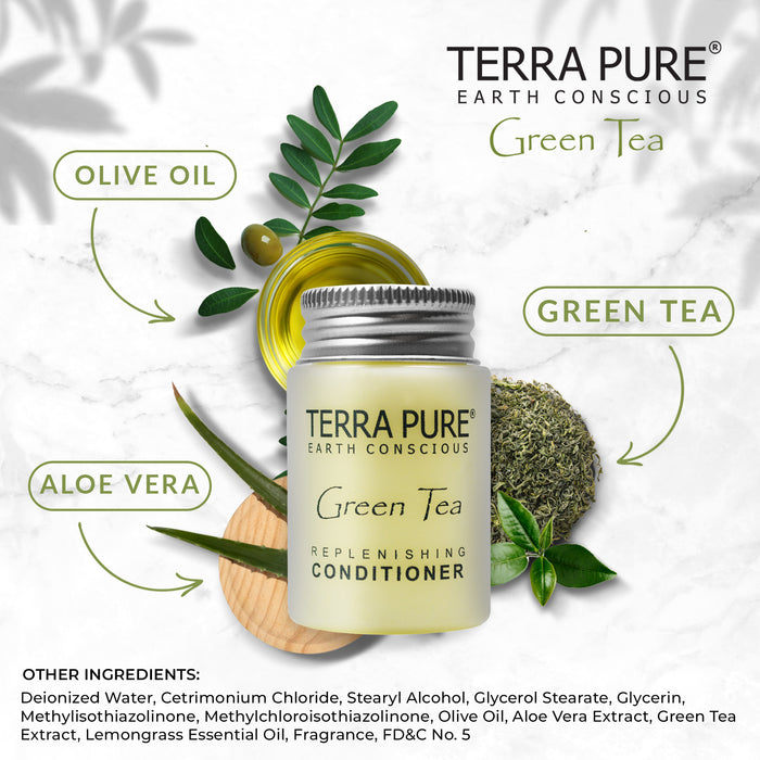 Terra Pure Conditioner, Travel Size Hotel Amenities, 1 oz (Case of 20)