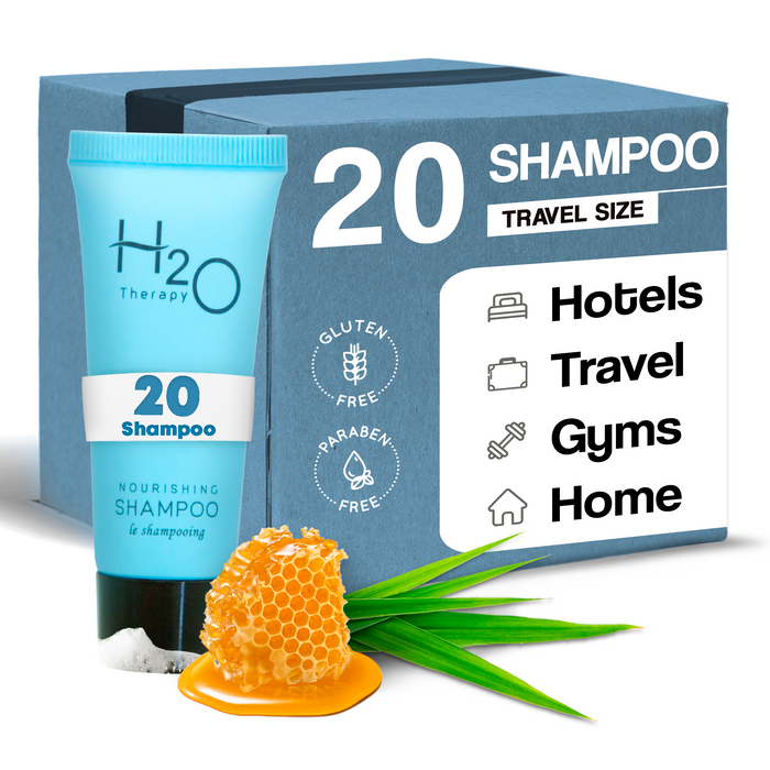 H2O Therapy Shampoo, Travel Size Hotel Hospitality, 0.85 oz (Case of 20)