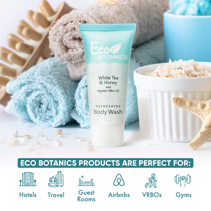 Eco Botanics Travel-Size Hotel Body Wash Soap, 0.85 oz. (Case of 20)
