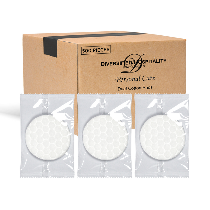 Hospitality Dual Cotton Pads Sachet Wrapped (Case of 500)