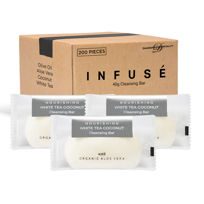 Infuse Bar Soap | Travel Size Hotel Amenities | 40 Gram (Case of 200)