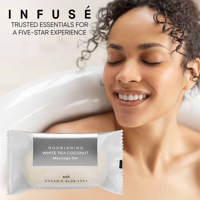 Infuse Massage Bar Soap | Travel Size Hotel Amenities | 50 Gram (Case of 200)