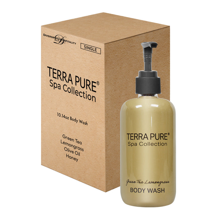 Terra Pure Body Wash | Spa Collection | Hotel Amenities in Pump Bottle | 10.14 oz. / 300 ml (Single Bottle)