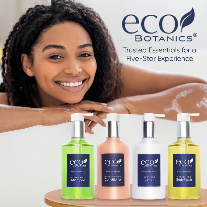 Eco Botanics,10.14 oz. Pumps (1 of Each) Shampoo, Conditioner, Hand/Body Wash, and Lotion (Set of 4)