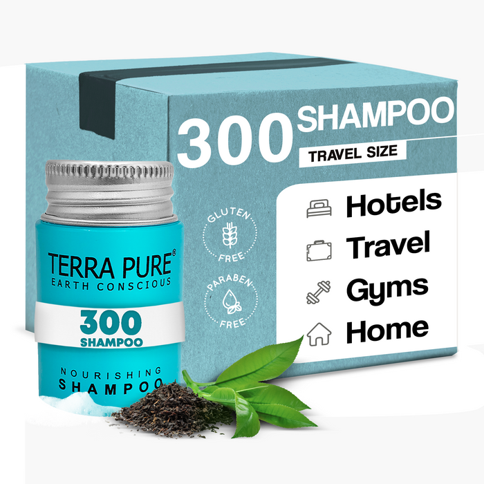 Terra Pure White Tea & Coconut Shampoo, Travel Size Hotel Amenities, 1 oz. (Case of 300)