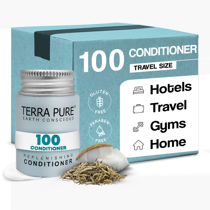 Terra Pure White Tea & Coconut Conditioner, Travel Size Hotel Amenities, 1 oz. (Case of 100)