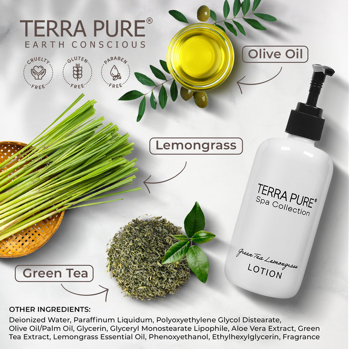 Terra Pure Lotion | Spa Collection | Hotel Amenities in Pump Bottle | 10.14 oz. / 300 ml (Single Bottle)