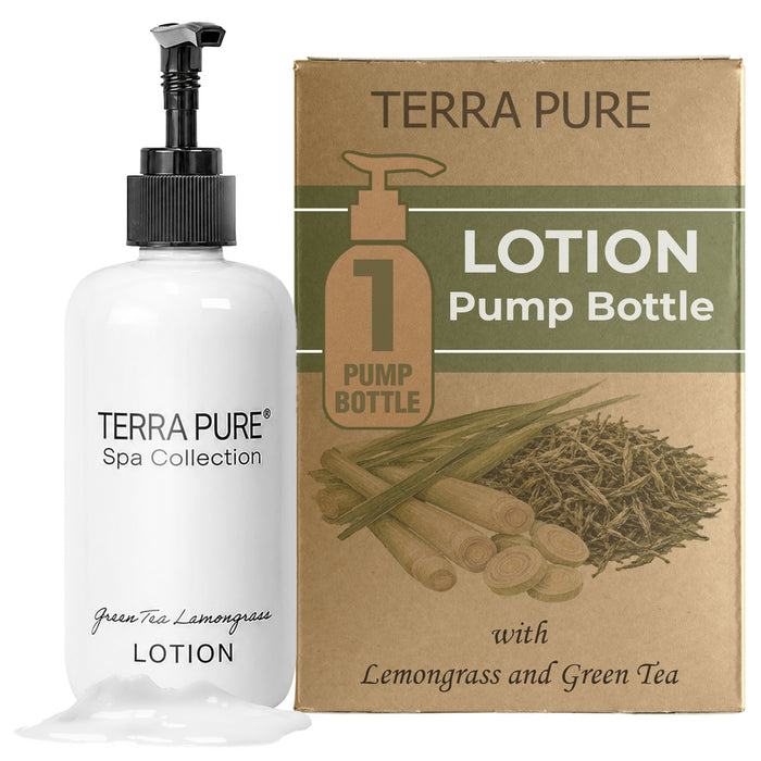 Terra Pure Lotion | Spa Collection | Hotel Amenities in Pump Bottle | 10.14 oz. / 300 ml (Single Bottle)