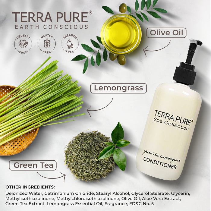 Terra Pure Conditioner | Spa Collection | Hotel Amenities in Pump Bottle | 10.14 oz. / 300 ml (Single Bottle)