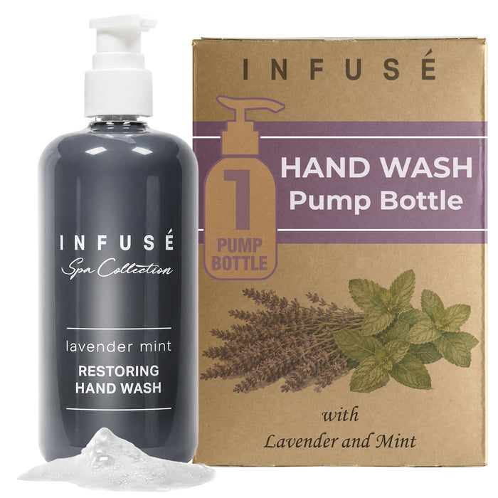 Infuse Lavender Mint Hand Wash | Spa Collection | Hotel Amenities in Pump Bottle | 10.14 oz. / 300 ml (Single Bottle)