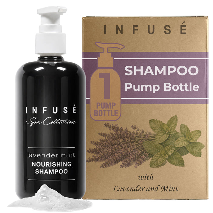 Infuse Lavender Mint Shampoo | Spa Collection | Hotel Amenities in Pump Bottle | 10.14 oz. / 300 ml (Single Bottle))