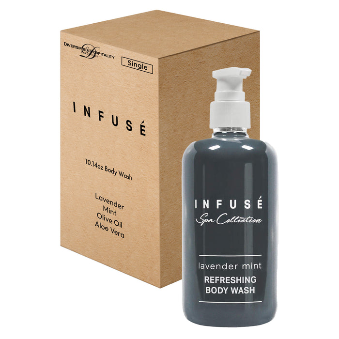 Infuse Lavender Mint Body Wash | Spa Collection | Hotel Amenities in Pump Bottle | 10.14 oz. / 300 ml (Single Bottle)