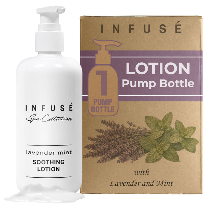 Infuse Lavender Mint Lotion | Spa Collection | Hotel Amenities in Pump Bottle | 10.14 oz. / 300 ml (Single Bottle)