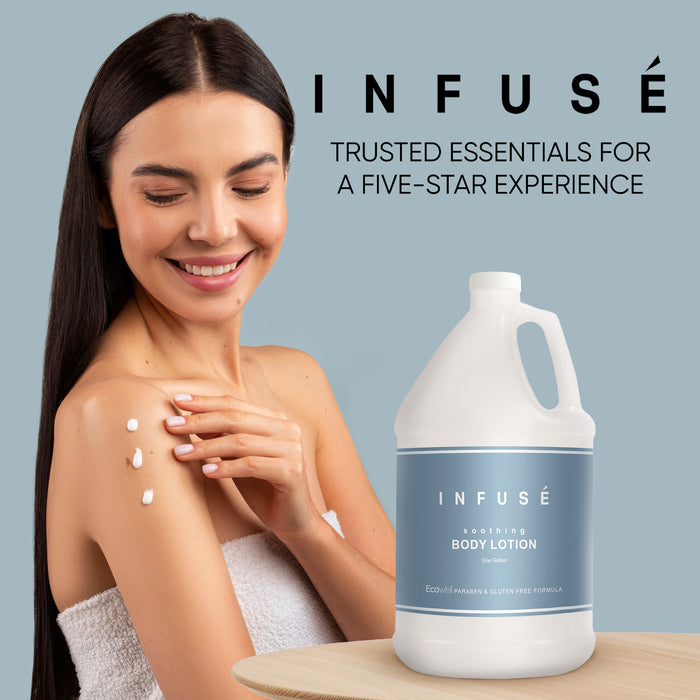 Infuse Hotel Lotion | 1 Gallon | Designed to Refill Soap Dispensers | by Terra Pure (Set of 4)