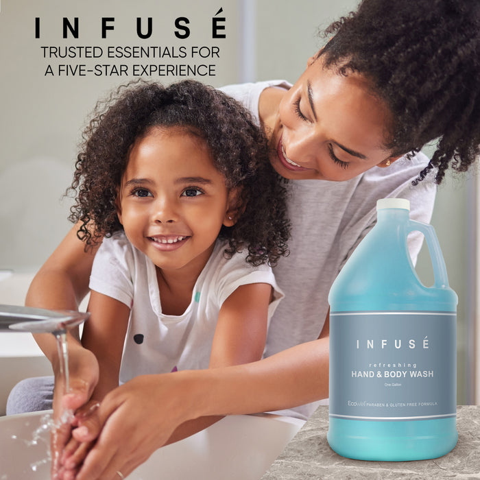 Hand/Body Wash | Infuse White Tea & Coconut Hotel | 1 Gallon | For Hospitality & Vacation Rentals to Refill Dispensers | (Single Gallon)