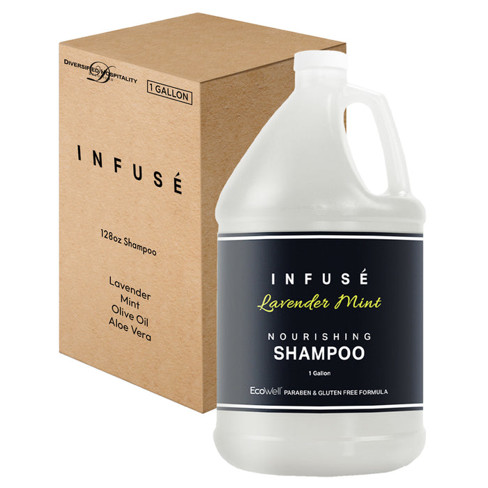 Shampoo | Infuse Lavender Mint Hotel | 1 Gallon | For Hospitality & Vacation Rentals to Refill Dispensers | (Single Gallon)