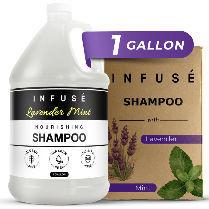 Shampoo | Infuse Lavender Mint Hotel | 1 Gallon | For Hospitality & Vacation Rentals to Refill Dispensers | (Single Gallon)