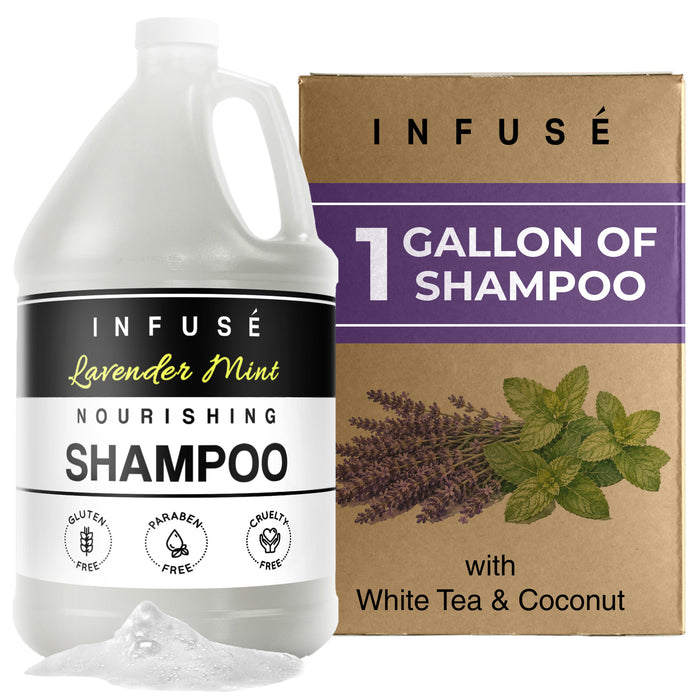 Shampoo | Infuse Lavender Mint Hotel | 1 Gallon | For Hospitality & Vacation Rentals to Refill Dispensers | (Single Gallon)